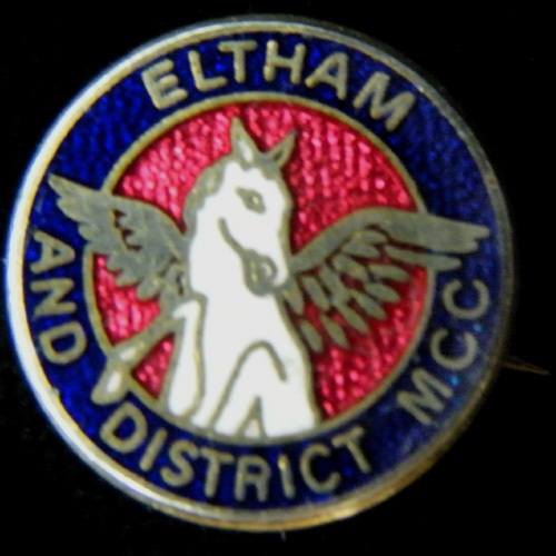 Eltham and District Motor Cycle Club pin badge
