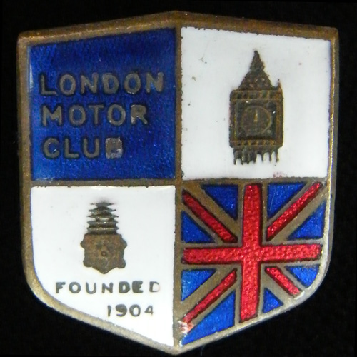 London Motor Club pin badge