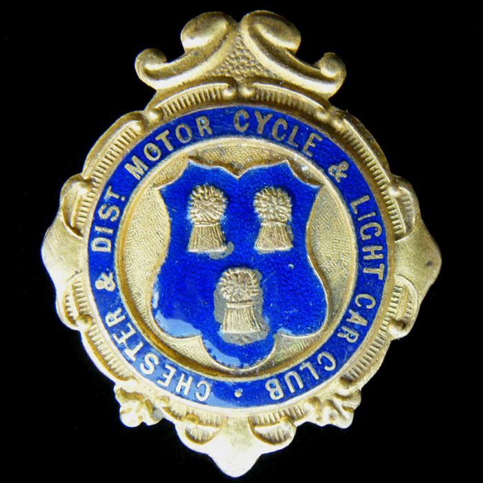 Chester & District Motor Cycle & Light Car Club pin badge