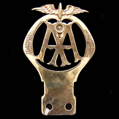 AA Red Heart Motor Cycle Badge