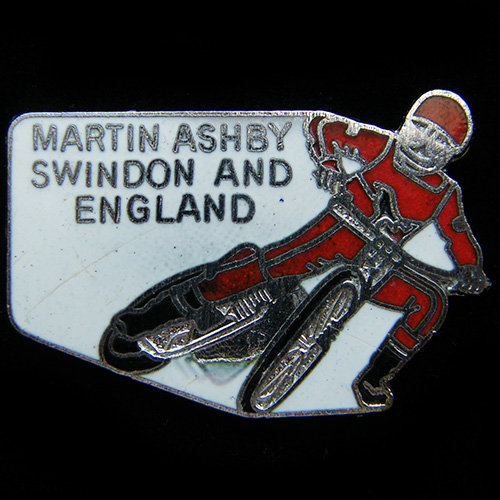 Martin Ashby Speedway lapel badge