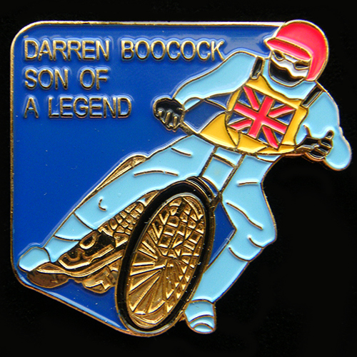 Darren Boocock Speedway lapel badge