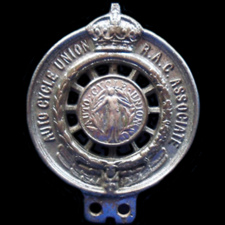 Auto Cycle Union R.A.C. Associate Motor Cycle Badge  