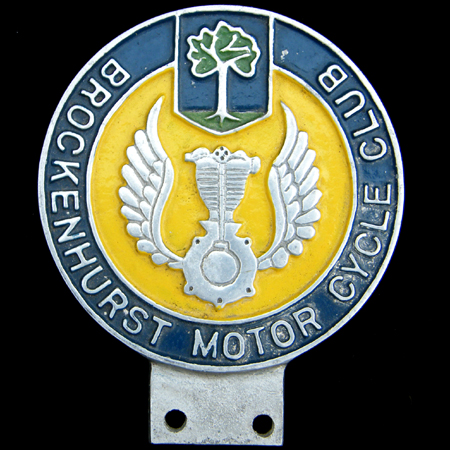 Brockenhurst Motor Cycle Club Car Badge