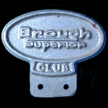 Brough Superior Club Machine badge