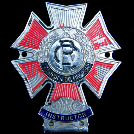 Order of the Road "Instructor" Car Badge