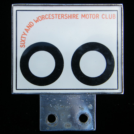 Sixty and Worcestershire Motor Club Car Badge