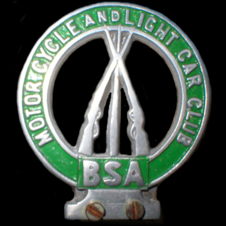 BSA Motorcycle and Light Car Club badge