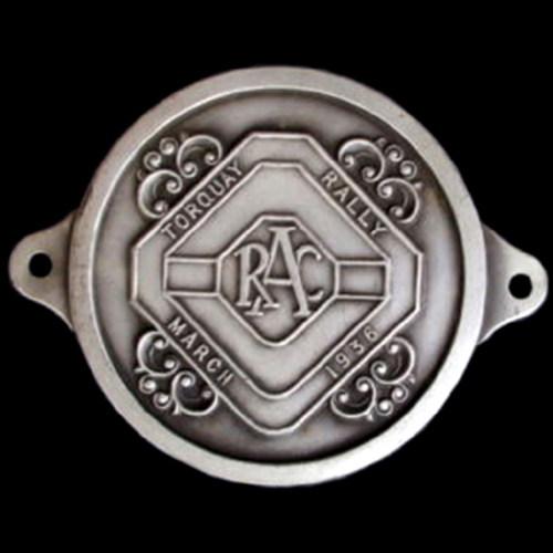RAC Torquay Rally March 1936 Car Plaque