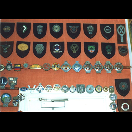 Badges at the Stratford Motor Museum