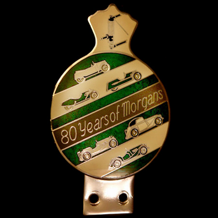 80 Years of Morgans Car Badge