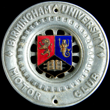 Birmingham University Motor Club Car Badge