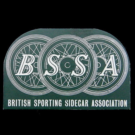 British Sporting Sidecar Association Car Badge