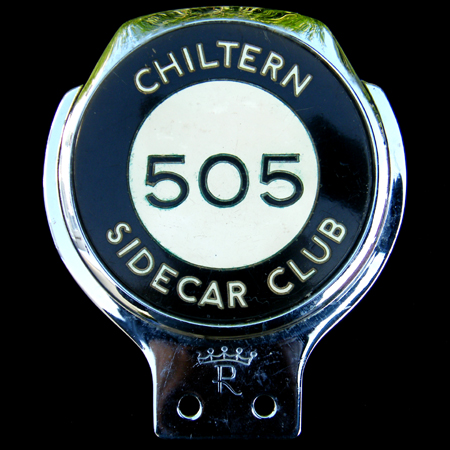 Chiltern 505 Sidecar Club Car Badge