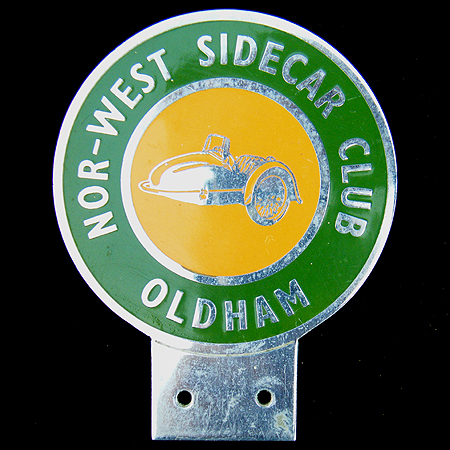 Nor-West Sidecar Club Oldham Car Badge