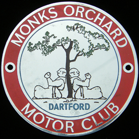 Monks Orchard Motor Club Dartford  Car Badge