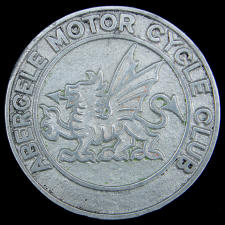 Abercele Motor Cycle Club Car Badge