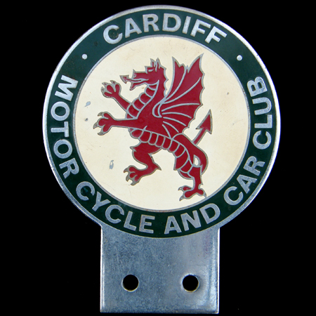 Cardiff Motor Cycle & Car Club Car Badge