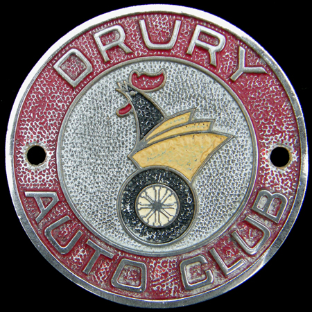 Drury Auto Club Car Badge