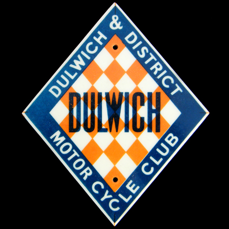 Dulwich & District Motor Cycle Club Car Badge