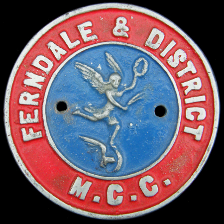 Ferndale & District Motor Cycle Club Car Badge