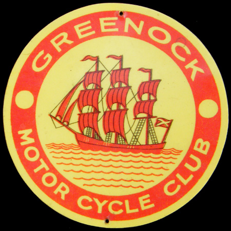 Greenock Motor Cycle Club Car Badge