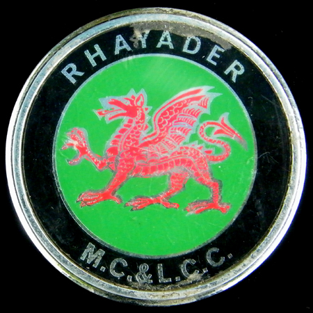 Rhayader Motor Cycle & Light Car Club Car Badge