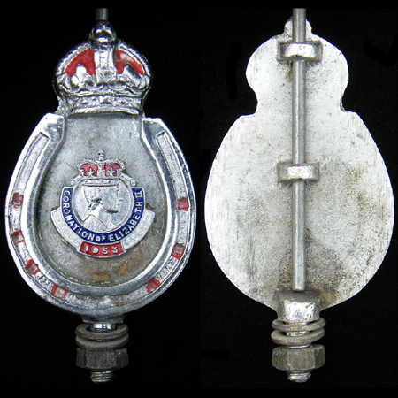 Coronation of Elizabeth II 1953 Car Badge