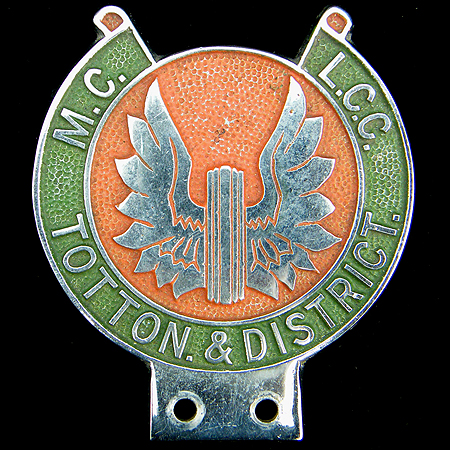 Totton & District Motor Cycle & Light Car Club Car Badge