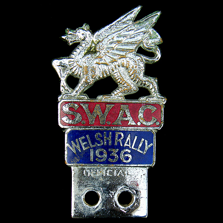 Welsh Rally Car Badge