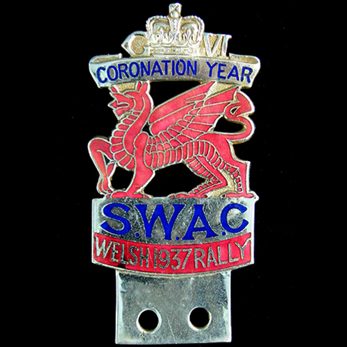 Welsh Rally Coronation Year Car Badge