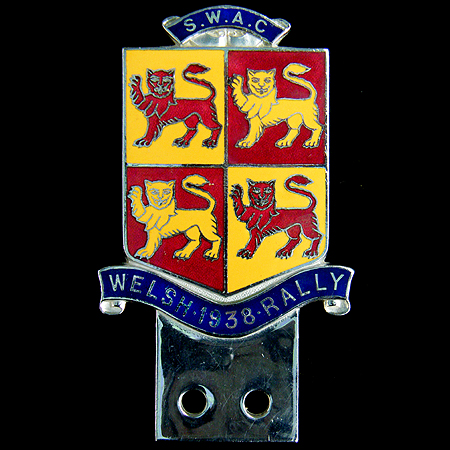 1938 Welsh Rally Car Badge