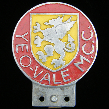 Yeo-Vale Motor Cycle Club Car Badge
