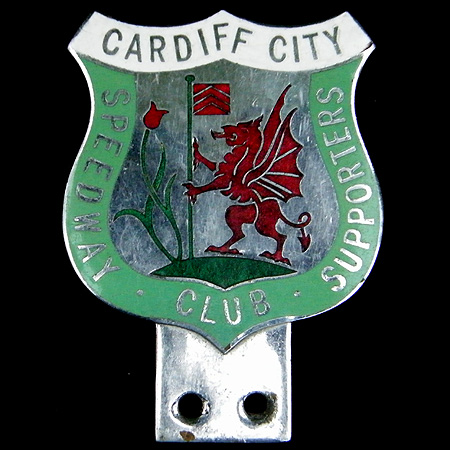 Cardiff City Speedway Supporters Club Car Badge