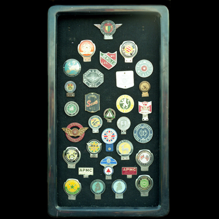 Display of UK mainly Motor Cycle badges