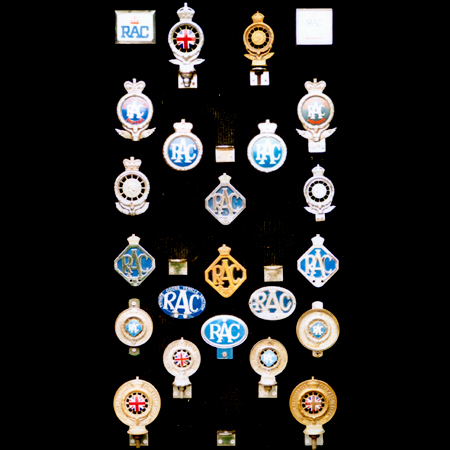 Display of Royal Automobile Club badges
