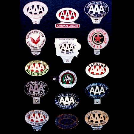 Display of American AAA badges