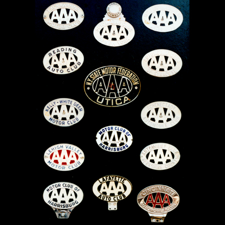 Display of American AAA badges