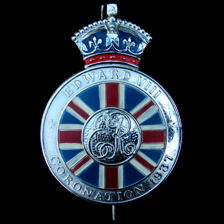 Edward VIII Coronation 1937 Car Badge