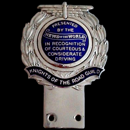 Knights of the Road Guild Car Badge