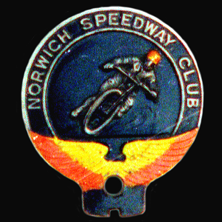 Norwich Speedway Club Car Badge