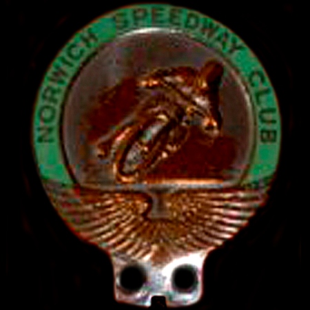 Norwich Speedway Club Car Badge