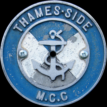 Thames Side Motor Cycle Club car badge
