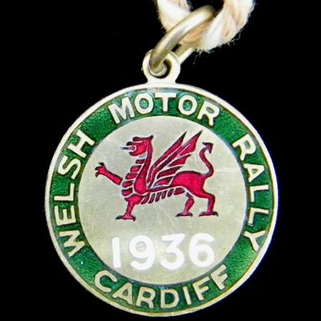 Welsh Motor Rally Cardiff Car Badge
