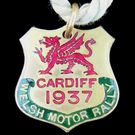 Welsh Motor Rally Cardiff Lapel Badge