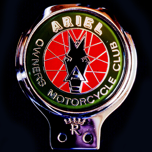Ariel Owners Motorcycle Club car badge