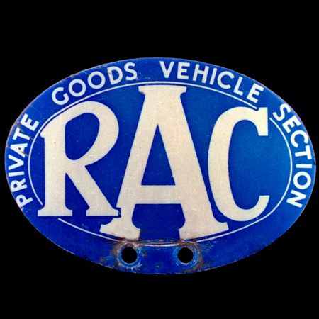 Royal Automobile Club Private Goods Vehicle Section Type 1 