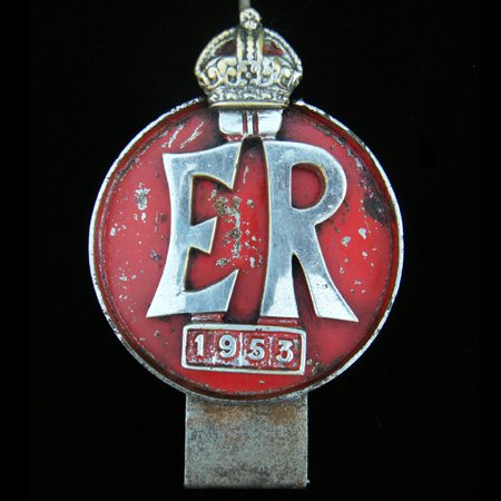 ER 1953 Coronation Car Badge