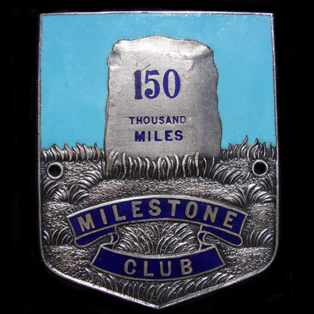 Milestone Club Car Badge150 Thousand Miles