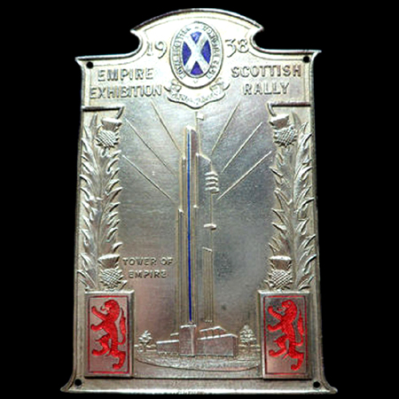 1938 Scottish Rally Car Plaque